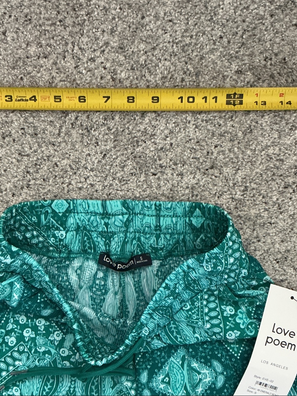 NWT Love Poem Boho Straight-Leg Pants ~ Teal - Picture 3 of 11